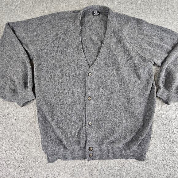 Alpaca Golf Inca Fashions Pure Alpaca Mens Sweater Cardigan Knit Golf Gray XXL - Picture 12 of 13